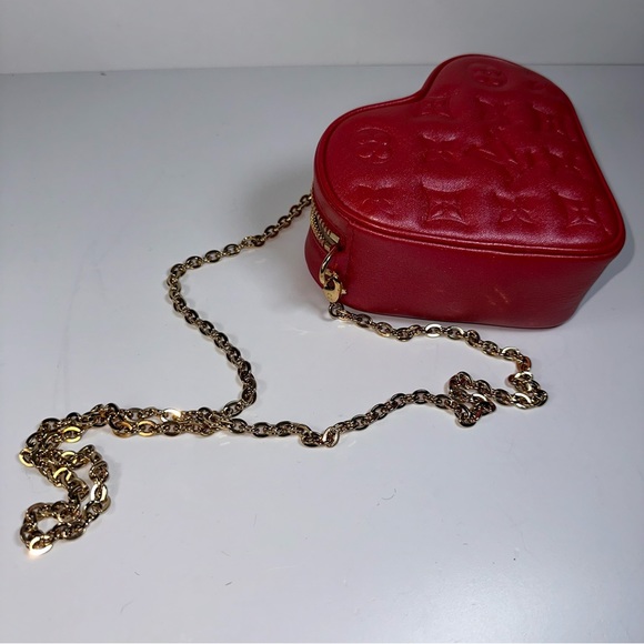 Louis Vuitton Lambskin Embossed Monogram Fall In Love Sac Coeur Heart bag - Picture 13 of 16